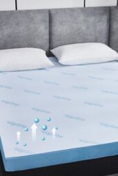 Ezysleep Air Flow Memory Foam Mattress Topper 2 Inch in White - Size: Single - thumbnail 2