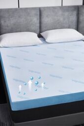 Ezysleep Air Flow Memory Foam Mattress Topper 2 Inch in White - Size: Single - thumbnail 1