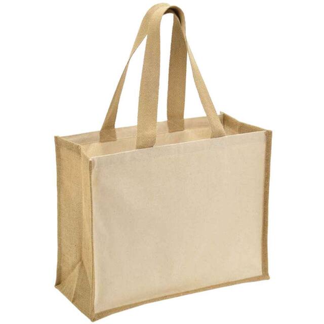 Brand Lab Jute Canvas Shopper in Natural - image 1