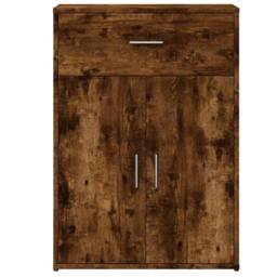 Berkfield Home Sideboards 2 pcs Smoked Oak 60x30x84 cm Engineered Wood in Brown - Size: 60 x 30 x 84 cm - thumbnail 5
