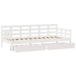 Berkfield Home Daybed with Drawers without Mattress White 90x200 cm Solid Wood - thumbnail 9