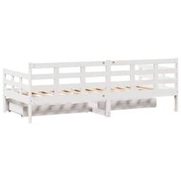 Berkfield Home Daybed with Drawers without Mattress White 90x200 cm Solid Wood - thumbnail 6