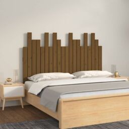 Berkfield Home Wall Headboard Honey Brown 127.5x3x80 cm Solid Wood Pine - thumbnail 1