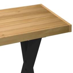 Berkfield Home Decorative Desk NOAIN X-Shaped Legs 120x50x75 cm Solid Wood Pine in Brown - Size: 120 x 50 x 75 cm - thumbnail 6