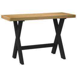 Berkfield Home Decorative Desk NOAIN X-Shaped Legs 120x50x75 cm Solid Wood Pine in Brown - Size: 120 x 50 x 75 cm - thumbnail 2