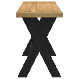 Berkfield Home Decorative Desk NOAIN X-Shaped Legs 120x50x75 cm Solid Wood Pine in Brown - Size: 120 x 50 x 75 cm - thumbnail 4