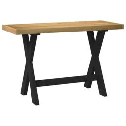 Berkfield Home Decorative Desk NOAIN X-Shaped Legs 120x50x75 cm Solid Wood Pine in Brown - Size: 120 x 50 x 75 cm - thumbnail 5