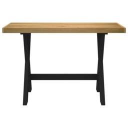 Berkfield Home Decorative Desk NOAIN X-Shaped Legs 120x50x75 cm Solid Wood Pine in Brown - Size: 120 x 50 x 75 cm