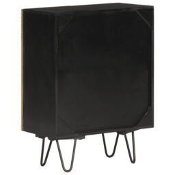 Berkfield Home Sideboard 55x30x75 cm Solid Wood Mango in Gold - Size: 55 x 30 x 75 cm - thumbnail 3