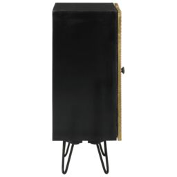 Berkfield Home Sideboard 55x30x75 cm Solid Wood Mango in Gold - Size: 55 x 30 x 75 cm - thumbnail 5