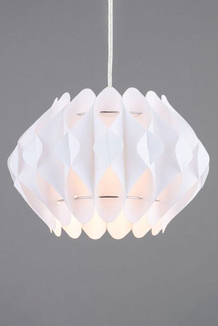 BHS Lighting Small Landon Easy Fit Light Shade in White - Size: 30 cm diameter x 21 cm high - image 1