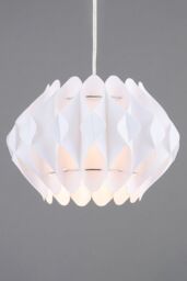BHS Lighting Small Landon Easy Fit Light Shade in White - Size: 30 cm diameter x 21 cm high - thumbnail 1
