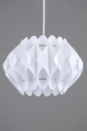 BHS Lighting Small Landon Easy Fit Light Shade in White - Size: 30 cm diameter x 21 cm high - thumbnail 2