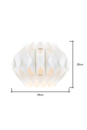 BHS Lighting Small Landon Easy Fit Light Shade in White - Size: 30 cm diameter x 21 cm high - thumbnail 5