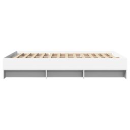 Berkfield Home Bed Frame without Mattress White 135x190 cm Double Engineered Wood - thumbnail 6