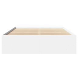 Berkfield Home Bed Frame without Mattress White 135x190 cm Double Engineered Wood - thumbnail 5