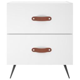 Berkfield Home Bedside Cabinets 2 pcs White 40x35x47.5 cm Engineered Wood - thumbnail 6