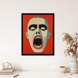 "Wee Blue Coo Wall Art Print Nightmare Gothic Horror Red Monochrome Living Room Framed - Size: W12"" x H16""" - thumbnail 4