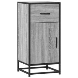 Berkfield Home Sideboard Grey Sonoma 35.5x35x76 cm Engineered Wood & Metal - thumbnail 3