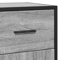 Berkfield Home Sideboard Grey Sonoma 35.5x35x76 cm Engineered Wood & Metal - thumbnail 9