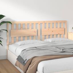 Berkfield Home Beautiful Bed Headboard 185.5x4x100 cm Solid Wood Pine in Natural - thumbnail 4