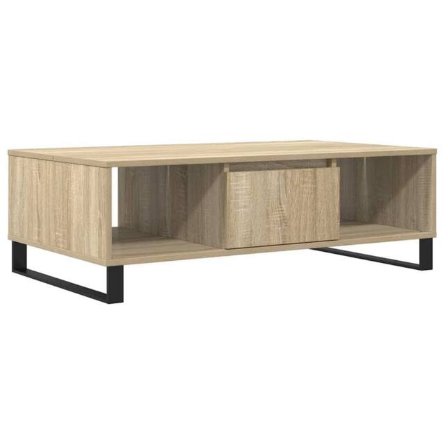 Berkfield Home Coffee Table Sonoma Oak 104x60x35 cm Engineered Wood in Light Brown - Size: 104 x 60 x 35 cm - image 1