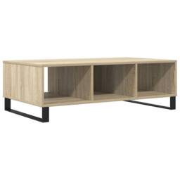 Berkfield Home Coffee Table Sonoma Oak 104x60x35 cm Engineered Wood in Light Brown - Size: 104 x 60 x 35 cm - thumbnail 7