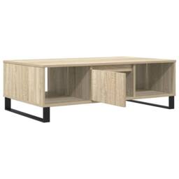 Berkfield Home Coffee Table Sonoma Oak 104x60x35 cm Engineered Wood in Light Brown - Size: 104 x 60 x 35 cm - thumbnail 4