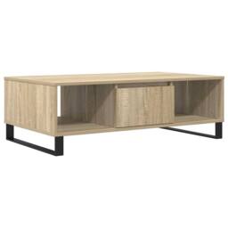 Berkfield Home Coffee Table Sonoma Oak 104x60x35 cm Engineered Wood in Light Brown - Size: 104 x 60 x 35 cm - thumbnail 1