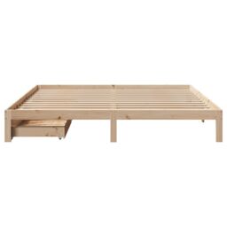 Berkfield Home Bed Frame with Drawers without Mattress 200x200 cm in Brown - thumbnail 4