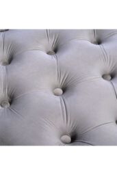 Light Grey Rectangular Button-tufted Velvet Footstool - thumbnail 5
