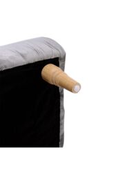 Light Grey Rectangular Button-tufted Velvet Footstool - thumbnail 4