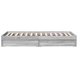 Berkfield Home Bed Frame with Drawers without Mattress Grey Sonoma 90x200 cm - thumbnail 5
