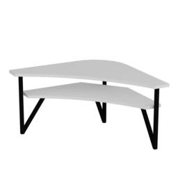 Destina Home Corner TV Stand Entertainment Center Kiberya in White - Size: 1 Pack