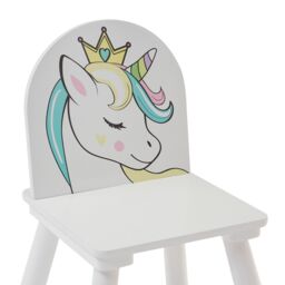 Liberty House Toys Kids Unicorn Table & Two Chairs in White - thumbnail 7