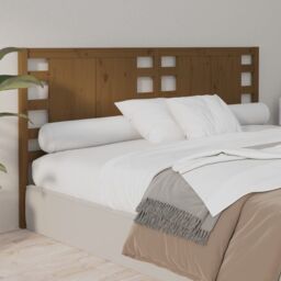 Berkfield Home Headboard Honey Brown 126x4x100 cm Solid Wood Pine - Size: 126 x 4 x 100 cm - thumbnail 5