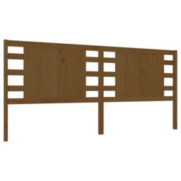 Berkfield Home Headboard Honey Brown 126x4x100 cm Solid Wood Pine - Size: 126 x 4 x 100 cm - thumbnail 2