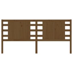Berkfield Home Headboard Honey Brown 126x4x100 cm Solid Wood Pine - Size: 126 x 4 x 100 cm - thumbnail 3