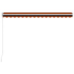 Berkfield Home Manual Retractable Awning 400x300 cm Orange & Brown - thumbnail 5