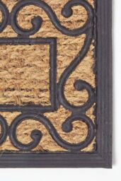 Homescapes Welcome Rubber & Coir Doormat in Black - Size: 25 cm x 75 cm - thumbnail 2