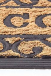 Homescapes Welcome Rubber & Coir Doormat in Black - Size: 25 cm x 75 cm - thumbnail 3