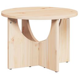Berkfield Home Coffee Table Natural 50 x 50 x 35 cm Solid pine wood in Brown - thumbnail 2