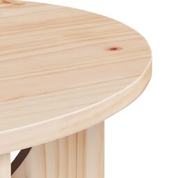 Berkfield Home Coffee Table Natural 50 x 50 x 35 cm Solid pine wood in Brown - thumbnail 9