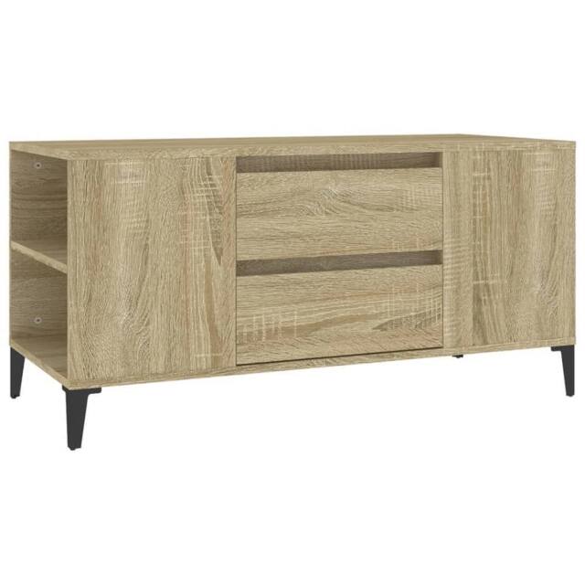 Berkfield Home TV Cabinet Sonoma Oak 102x44.5x50 cm Engineered Wood in Brown - image 1