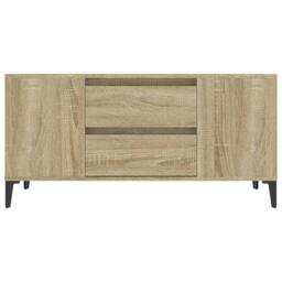 Berkfield Home TV Cabinet Sonoma Oak 102x44.5x50 cm Engineered Wood in Brown - thumbnail 6