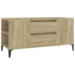 Berkfield Home TV Cabinet Sonoma Oak 102x44.5x50 cm Engineered Wood in Brown - thumbnail 1
