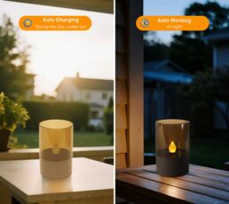 Bright Zeal 3 Pcs LED Flameless Candles with Timer, Ambient lighting in Brown - thumbnail 4