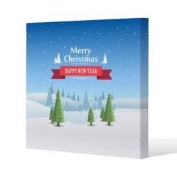 Benjamin Tate Design Merry christmas cover art (canvas) / 61 x 61 x 4cm in Natural - Size: 61 x 61 x 4 cm - thumbnail 1