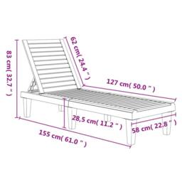 Berkfield Home Sun Lounger Black 155x58x83 cm Polypropylene - Size: 155 x 58 x 83 cm - thumbnail 9
