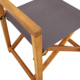 Berkfield Home 4 Piece Folding Garden Chairs Dark Grey Fabric - thumbnail 8